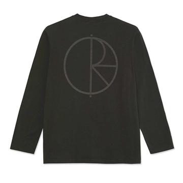 Polar Skate Co Steve LS Tee Stroke Logo Dirty Black